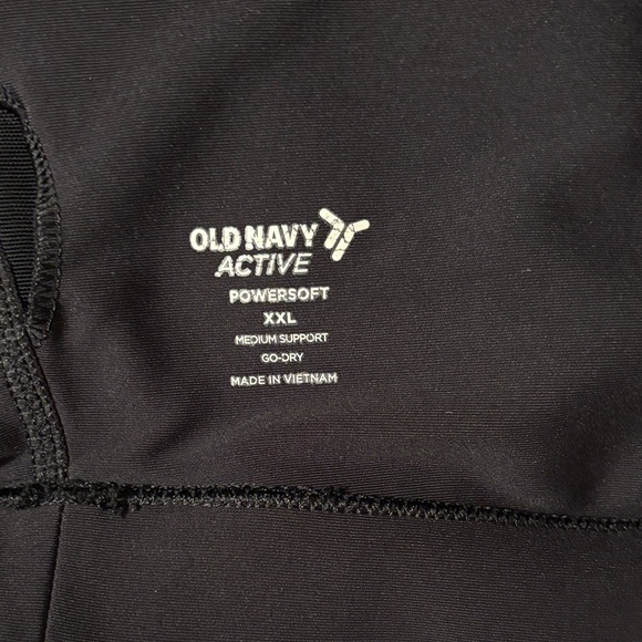 Old Navy Black and White Sports Bra with criss-cross straps - Picture 3 of 4